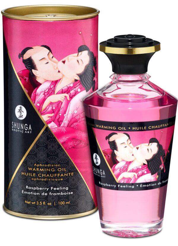 Huile chauffante aphrodisiaque - Framboise 100ml – Image 3