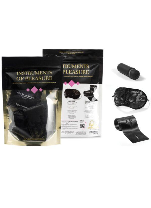 Coffret Plaisir - Masque, liens sensuels, stimulateur, dosette