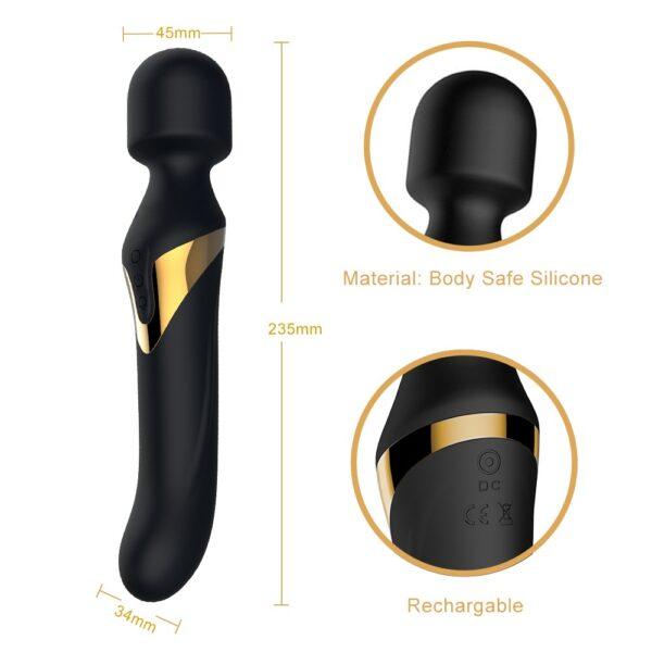 Stimulateur vibromasseur Dual Orgasms - Noir et Or – Image 6