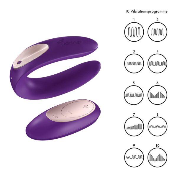 Double Plus Remote - Violet Stimulateur pour couple Satisfyer – Image 8