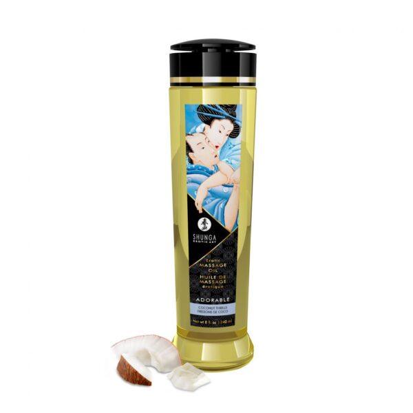 Huile de massage érotique - Adorable - Frissons de coco - 240 ml – Image 3