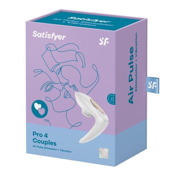 Pro 4 Couples - Blanc et Or rose Stimulateur vibromasseur Satisfyer – Image 8
