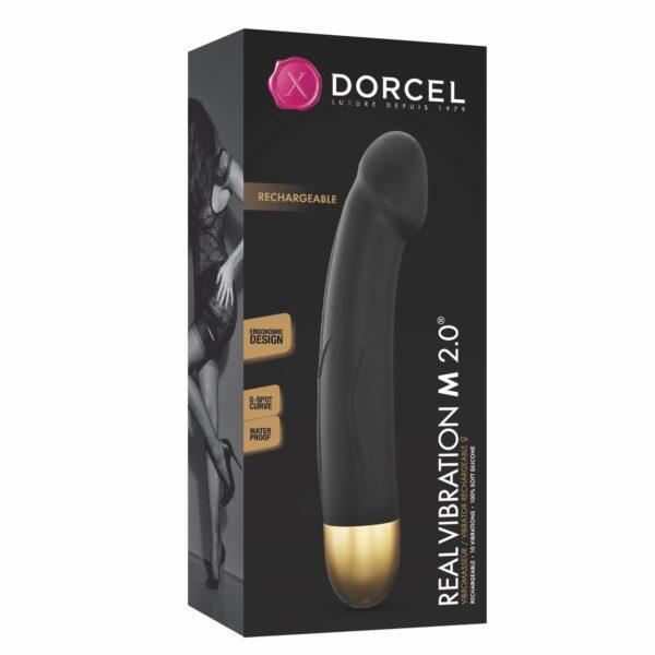 Vibromasseur Real Vibration M 22 cm 2.0 - Noir et Or – Image 12