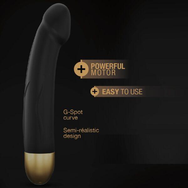 Vibromasseur Real Vibration M 22 cm 2.0 - Noir et Or – Image 8