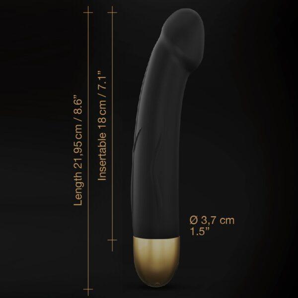 Vibromasseur Real Vibration M 22 cm 2.0 - Noir et Or – Image 10