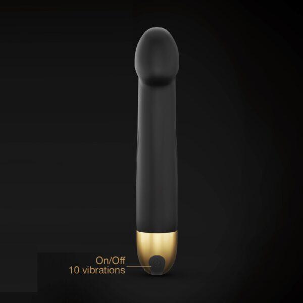 Vibromasseur Real Vibration M 22 cm 2.0 - Noir et Or – Image 11