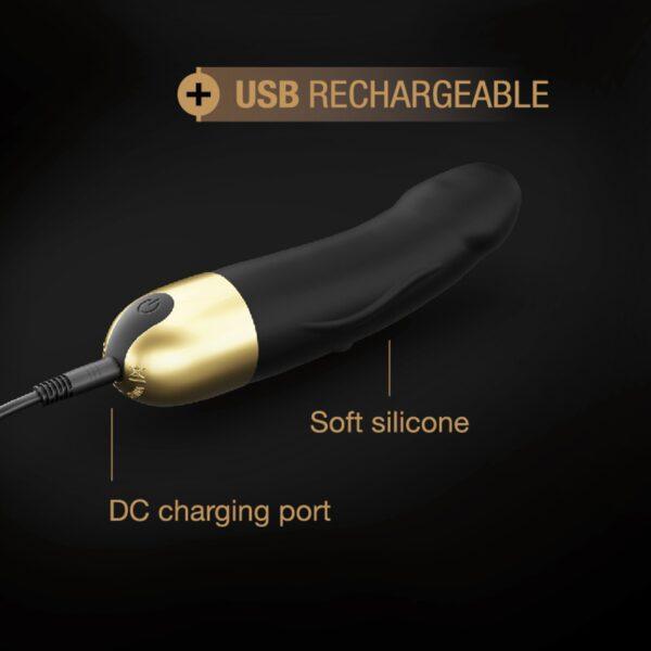 Vibromasseur Real Vibration S 16 cm 2.0 - Noir et Or – Image 9