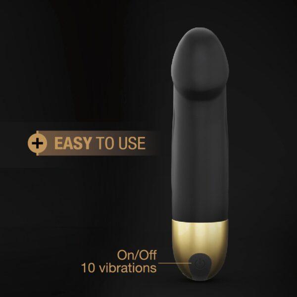 Vibromasseur Real Vibration S 16 cm 2.0 - Noir et Or – Image 11