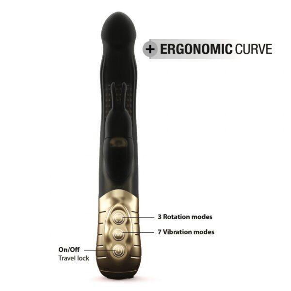 Vibromasseur Dorcel Baby Rabbit 21 cm 2.0 - Noir et Or – Image 6