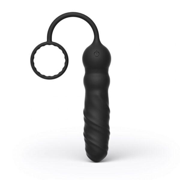 Plug anal et cockring Deep Seeker - Noir – Image 4