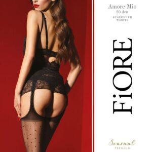 Amore Mio Bas jarretelles 20 DEN -  Noir - Qualité premium