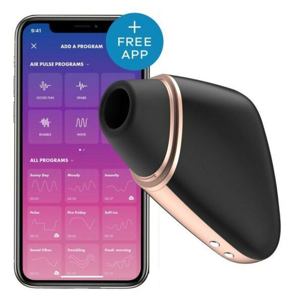 Love Triangle - Noir et Or Stimulateur connecté Satisfyer