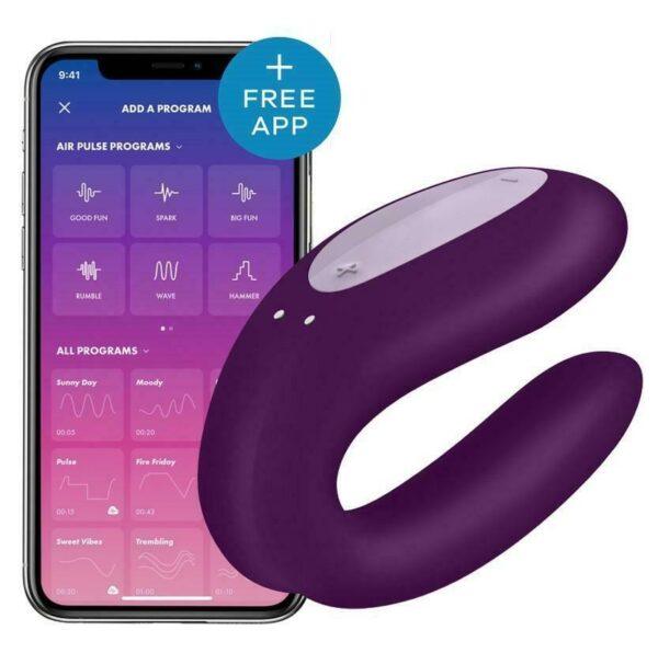 Double Joy - Violet Stimulateur connecté pour couple Satisfyer