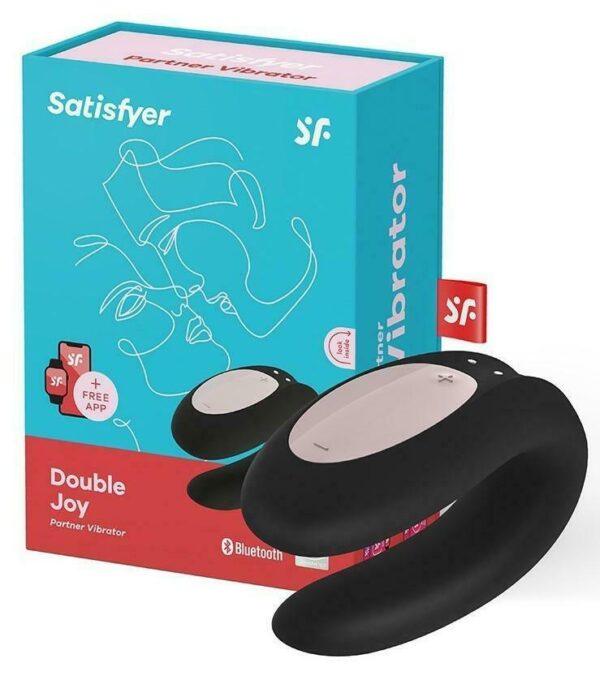 Double Joy - Noir Stimulateur connecté pour couple Satisfyer – Image 3