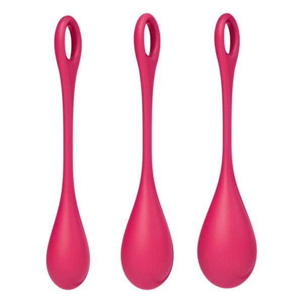 Yoni Power 1 - Set de 3 - Rouge Boules de Geisha Satisfyer – Image 4