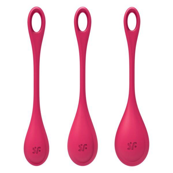 Yoni Power 1 - Set de 3 - Rouge Boules de Geisha Satisfyer – Image 5