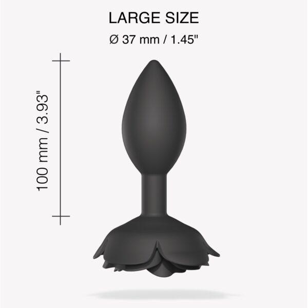 Plug Open Roses L - Black Onyx – Image 3
