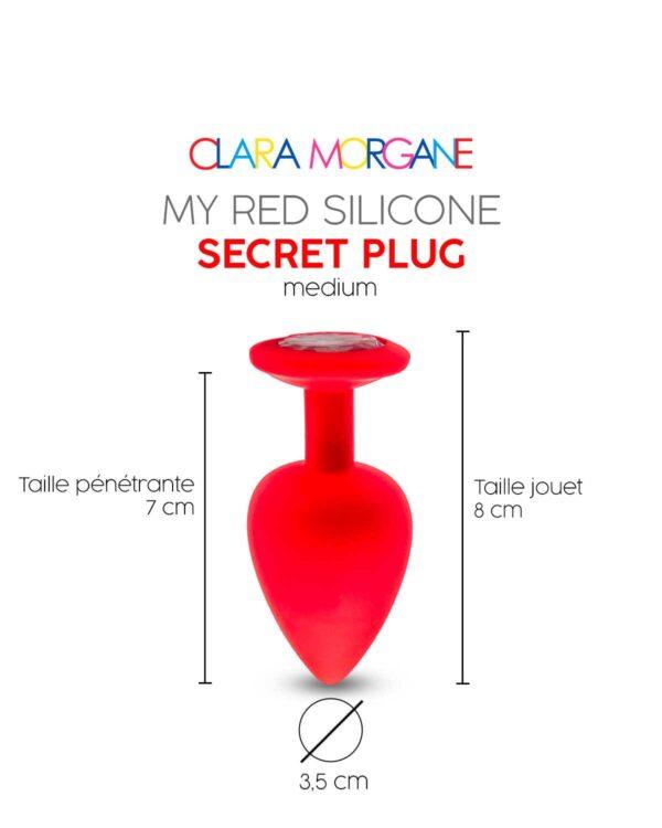 My red silicone secret plug medium – Image 5