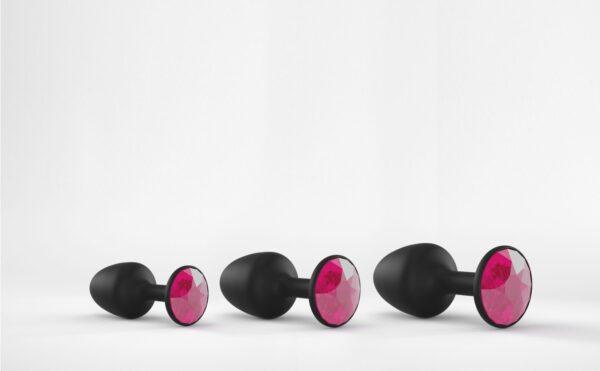 Plug Anal Bijou Geisha Ruby M - Noir et Rose – Image 7