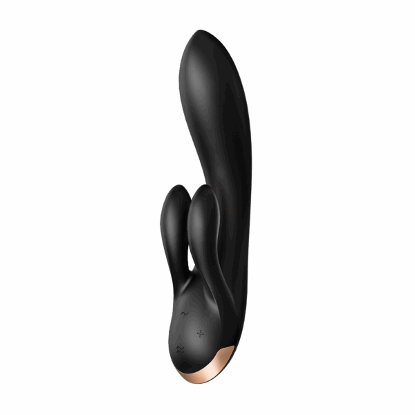 Double Flex Connect Noir Vibromasseur rabbit Satisfyer