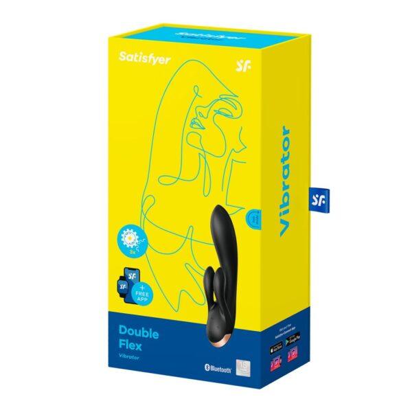 Double Flex Connect Noir Vibromasseur rabbit Satisfyer – Image 7