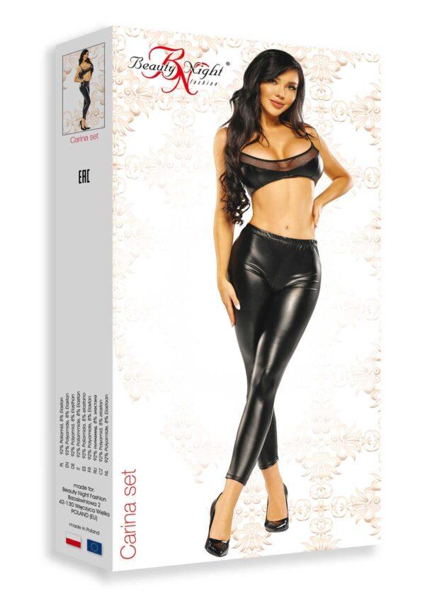 Carina ensemble pantalon et top - Noir – Image 5