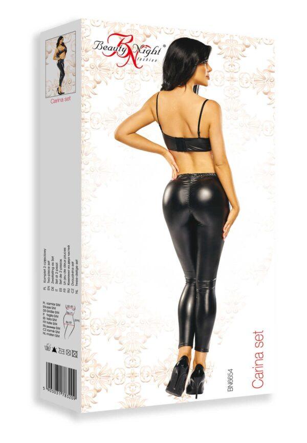 Carina ensemble pantalon et top - Noir – Image 6