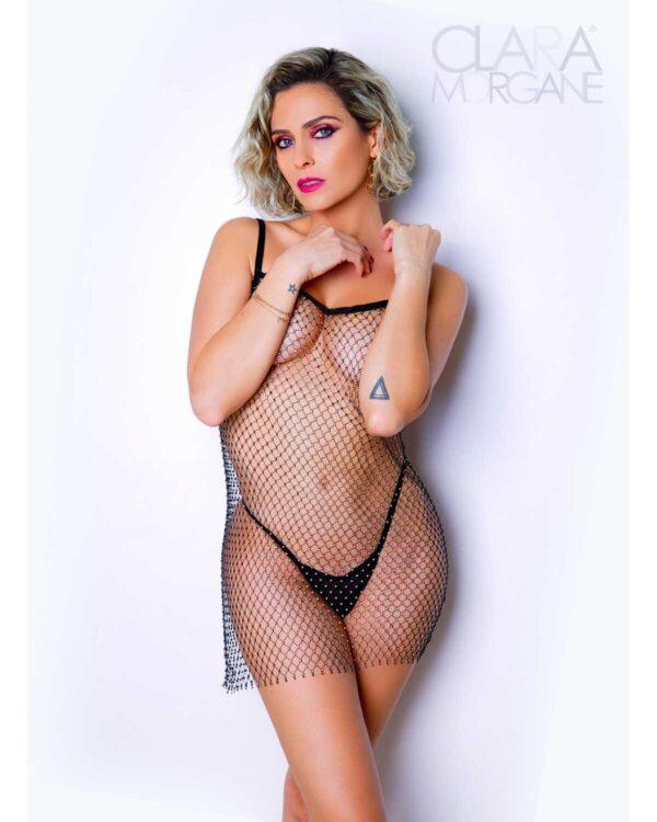 Le numéro 1 Strass robe Clara Morgane - Noir