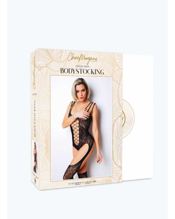 Le numéro 9 bodystocking Clara Morgane - Noir – Image 4