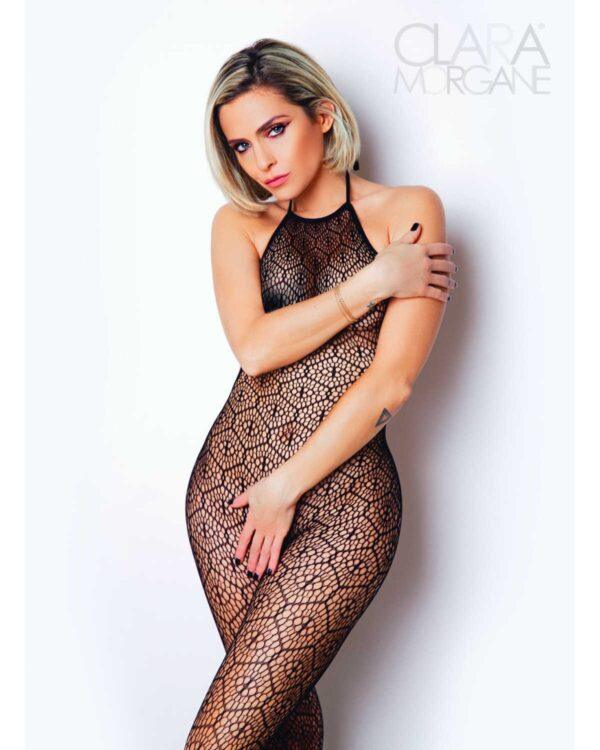 Le numéro 17 bodystocking Clara Morgane - Noir – Image 3