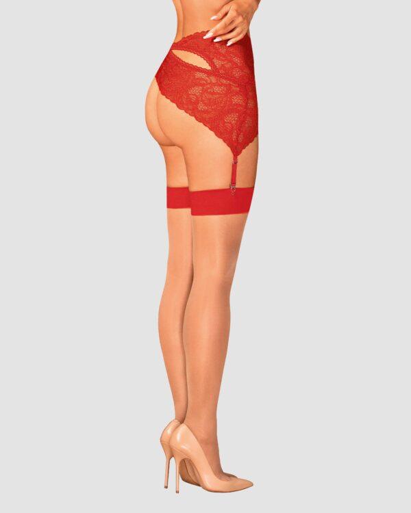 S814 Bas jarretelles rouge – Image 6