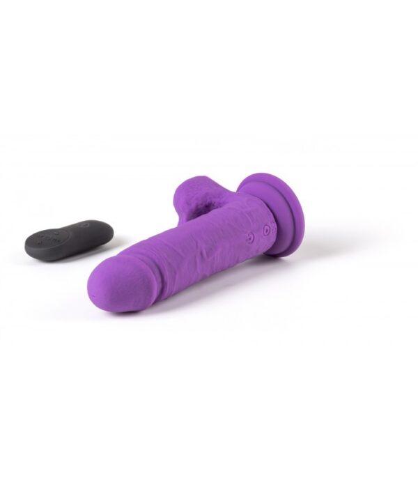 VIBROMASSEUR RÉALISTE "R12" 14.4CM AVEC TÉLÉCOMMANDE VIOLET – Image 5