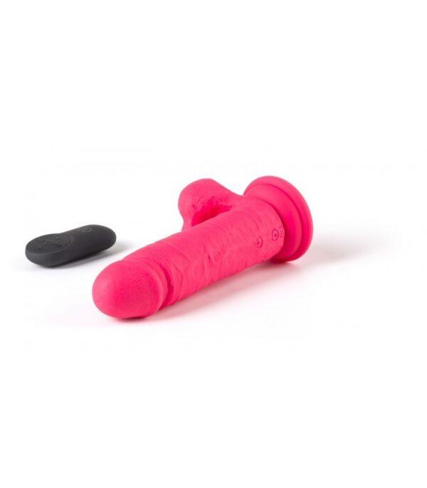 VIBROMASSEUR RÉALISTE "R12" 14.4CM AVEC TÉLÉCOMMANDE ROSE – Image 5