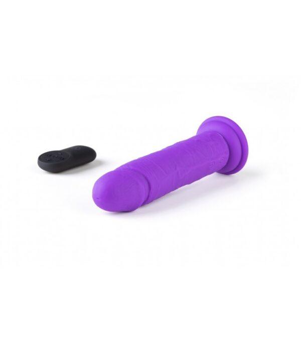 VIBROMASSEUR RÉALISTE "R15" FLESH 16.5CM AVEC TÉLÉCOMMANDE violet