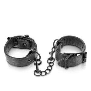 Menottes simili cuir ajustables Fetish Tentation