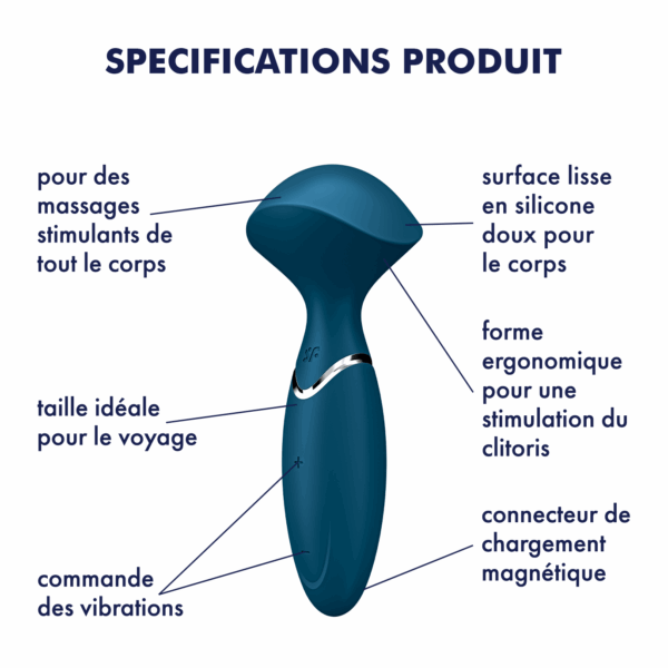 Mini Wand-er Vibromasseur Satisfyer - Bleu – Image 9