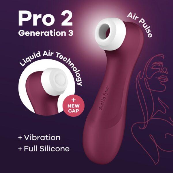 Pro 2 Génération 3 Air pluse - Bordeaux Satisfyer – Image 3