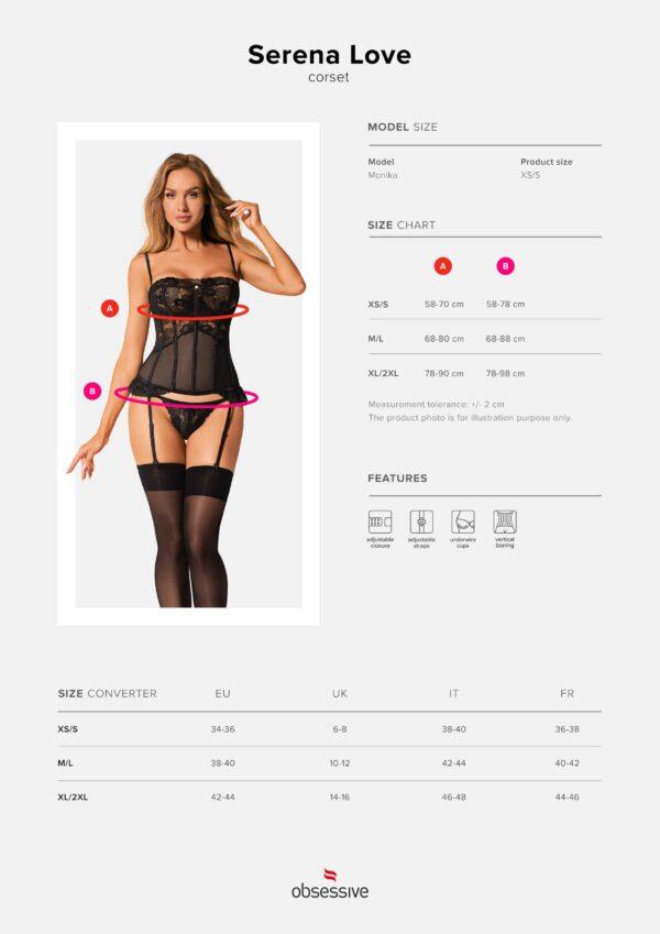 Serena love Corset - noir – Image 10
