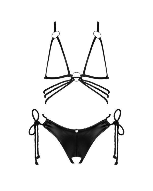 Cordellis ensemble ouvert - Noir wetlook – Image 9