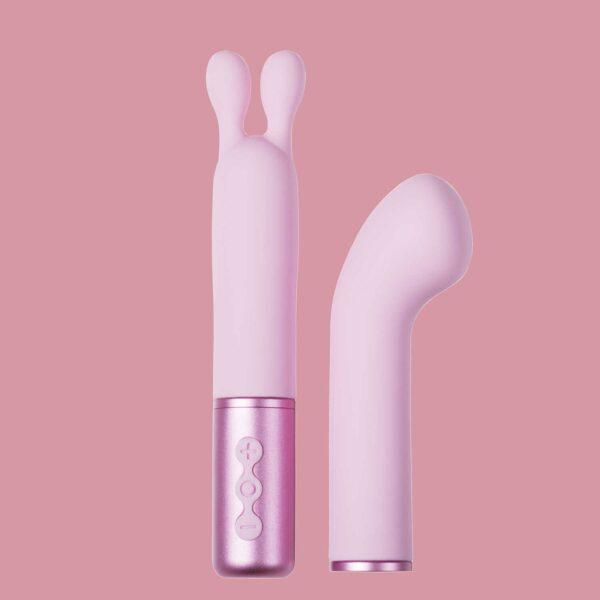 Padparadscha - The naughty collection - Vibromasseur à tête interchangeable Rose – Image 3