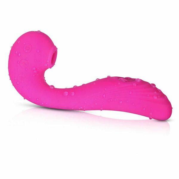 Angel - Vibromasseur 3 en 1 point G et léchage du clitoris - Rose – Image 7
