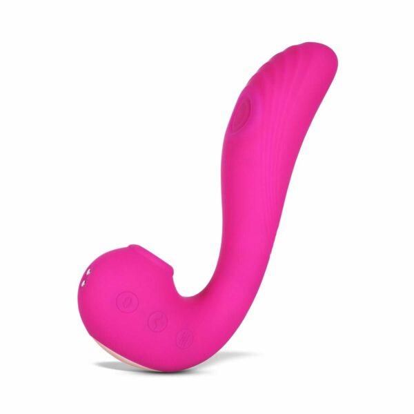 Angel - Vibromasseur 3 en 1 point G et léchage du clitoris - Rose – Image 3