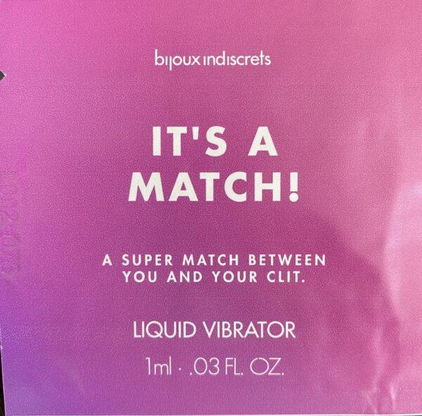 Liquide vibrator dosette - IT'S A MATCH - Clitherapy - 1ml