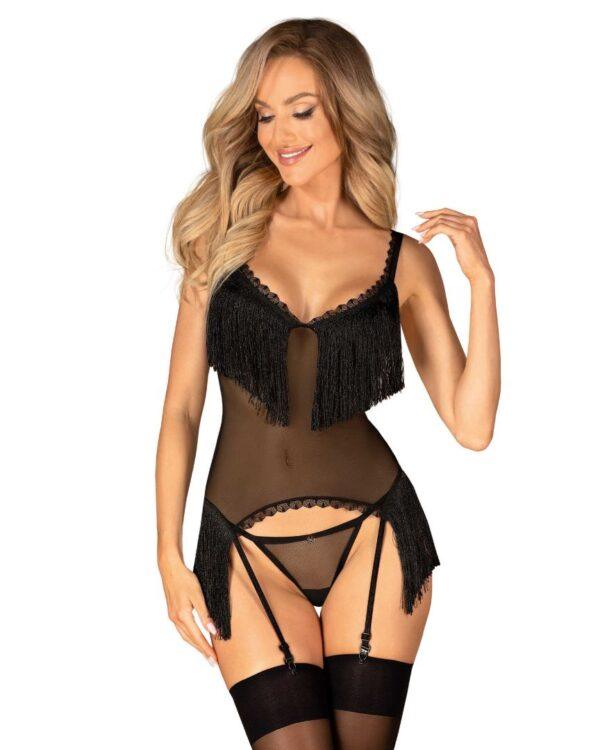 Sherila Corset et string - noir