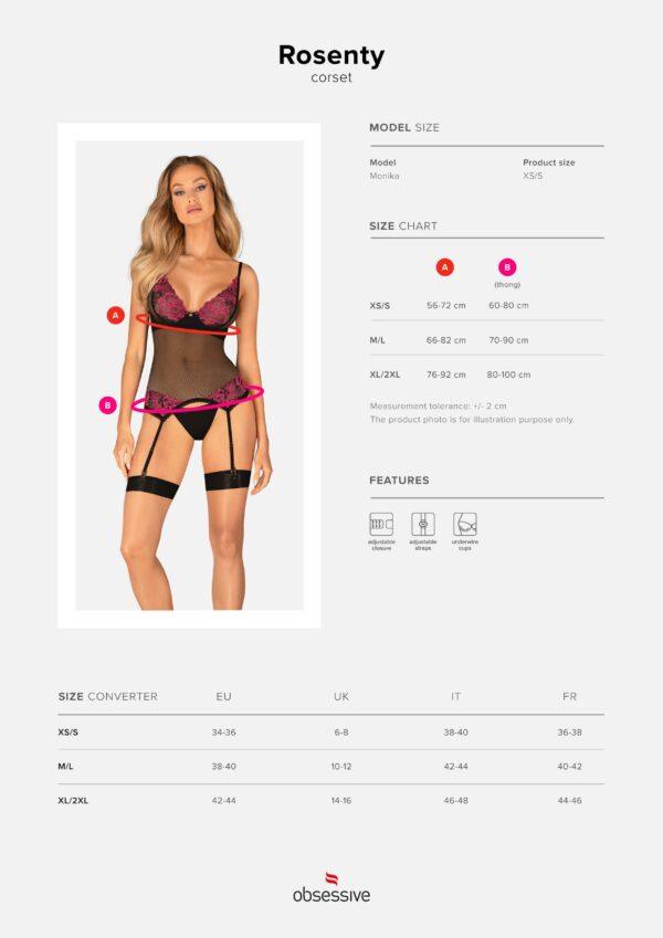 Rosenty guêpière et string - Noir – Image 10