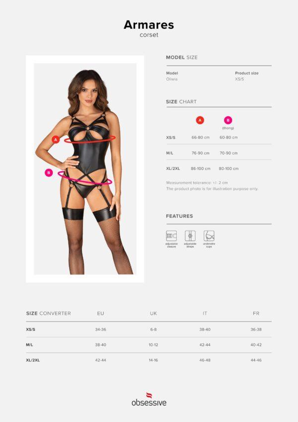 Armares guêpière et string - Noir – Image 10