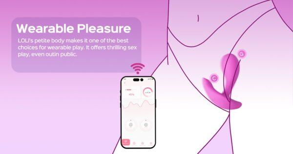 Loli Bleu - vibromasseur avec application pour le point G et le clitoris – Image 10