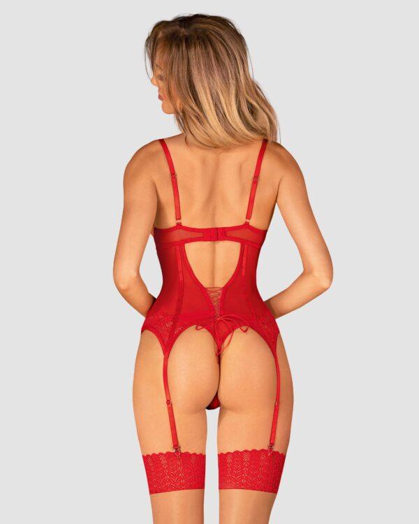 Ingridia corset et string - Rouge – Image 7