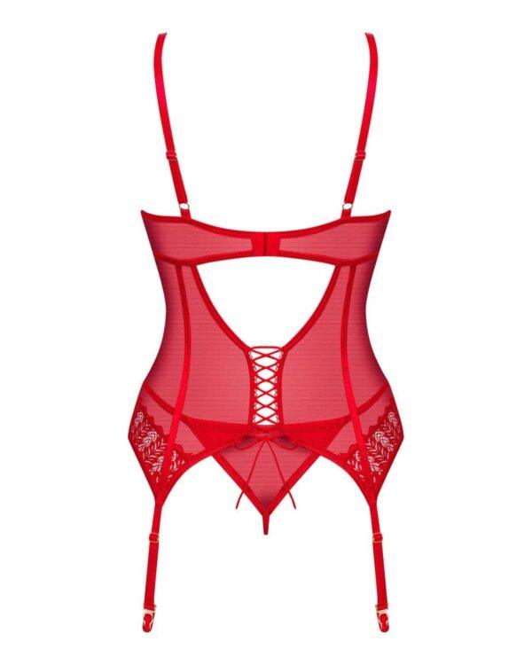 Ingridia corset et string - Rouge – Image 9