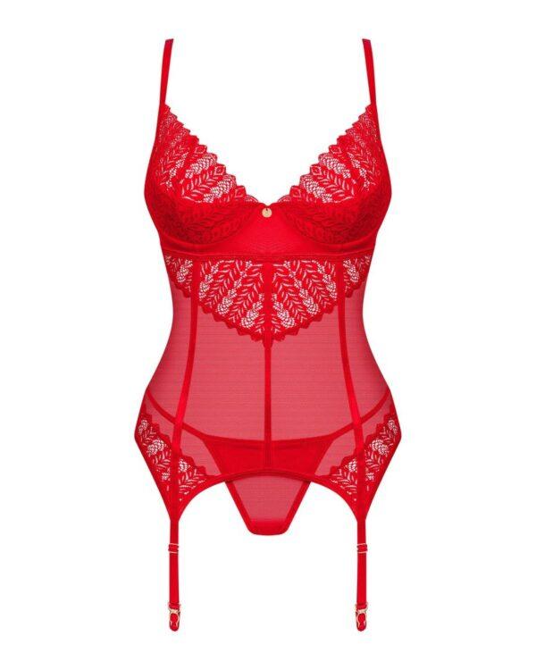 Ingridia corset et string - Rouge – Image 8